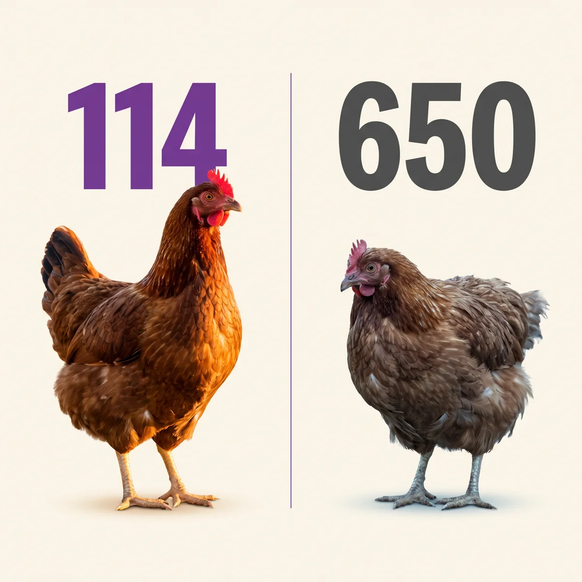 Two hens comparison — the coccidia study result